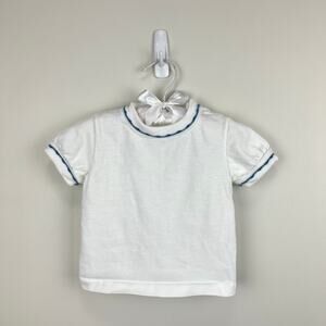 Vintage Saks Fifth Avenue Baby Boutique Short Sleeve White Shirt XL